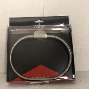 Smedbo Cabin Towel Ring Satin Nickel Solid Brass Sweden Wall Mounted Concealed